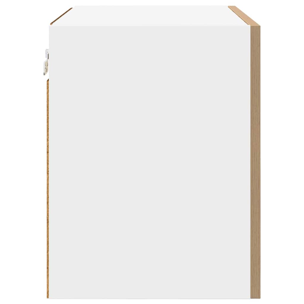 Hangkast 2 pcs Ambachtelijke Eik en Wit 50 x 31 x 40 cm is nu te koop bij PeponiXL, paradijselijk wonen!