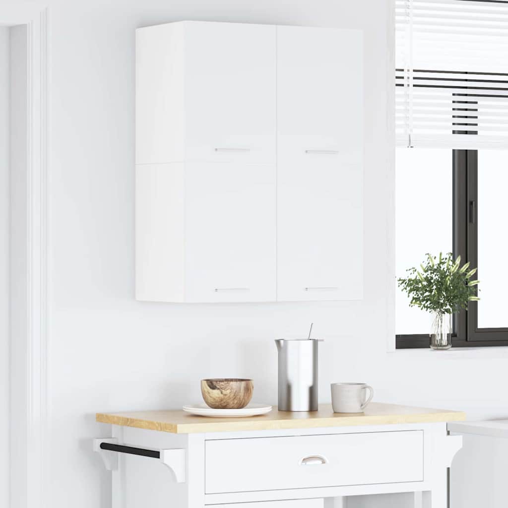 Hangkast met opslag 2 pcs Wit 60 x 31 x 40 cm Bewerkt hout is nu te koop bij PeponiXL, paradijselijk wonen!