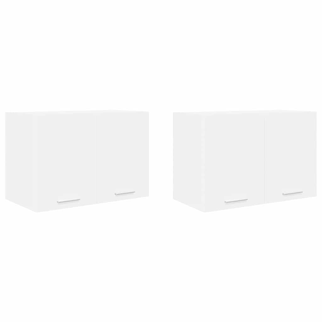 Hangkast met opslag 2 pcs Wit 60 x 31 x 40 cm Bewerkt hout is nu te koop bij PeponiXL, paradijselijk wonen!