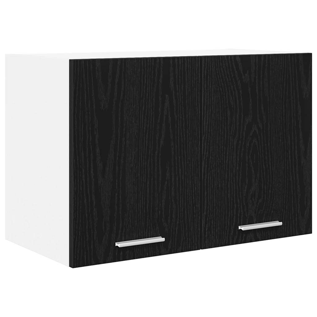 Hangkast 2 pcs Zwarte Eik en Wit 60 x 31 x 40 cm Bewerkt hout is nu te koop bij PeponiXL, paradijselijk wonen!