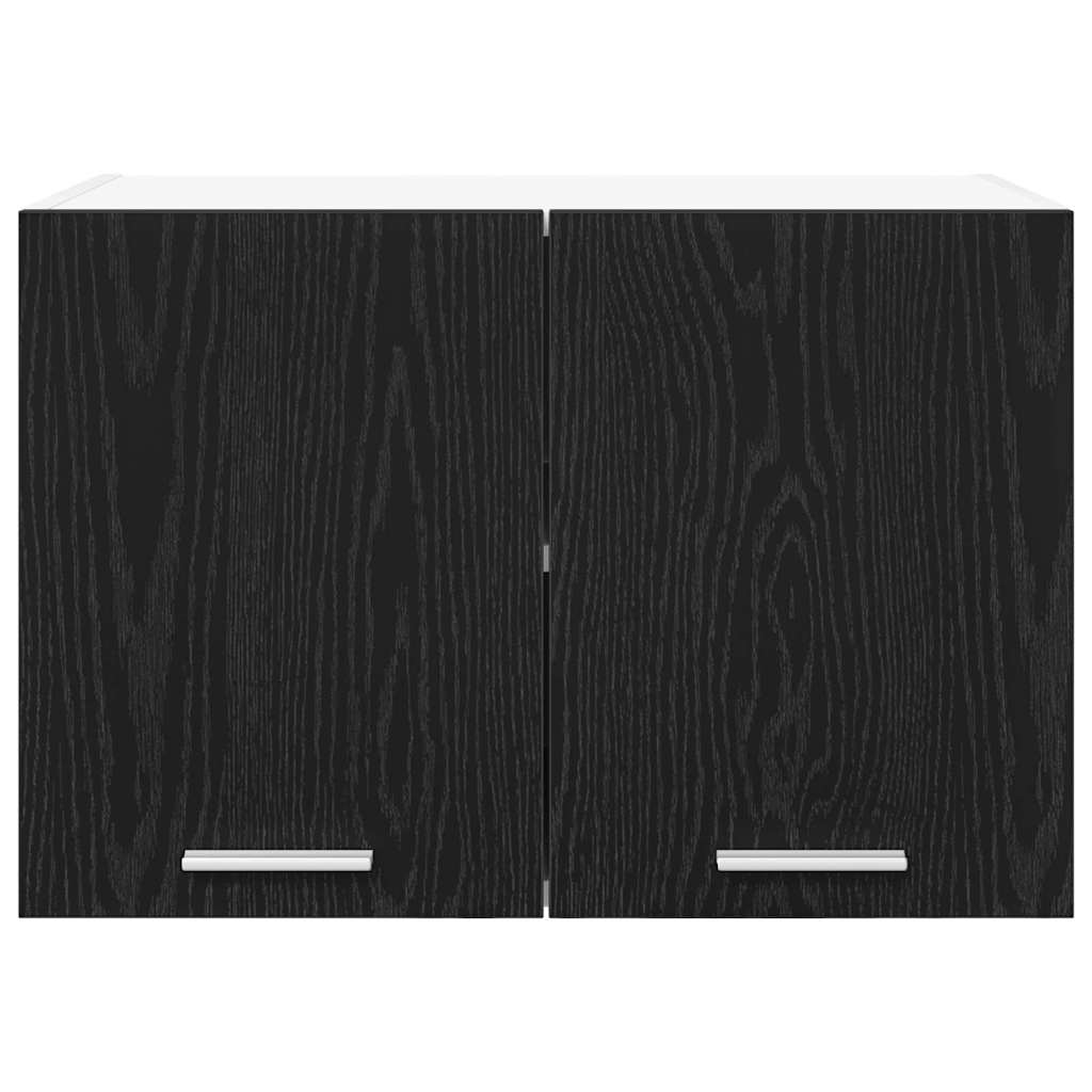Hangkast 2 pcs Zwarte Eik en Wit 60 x 31 x 40 cm Bewerkt hout is nu te koop bij PeponiXL, paradijselijk wonen!