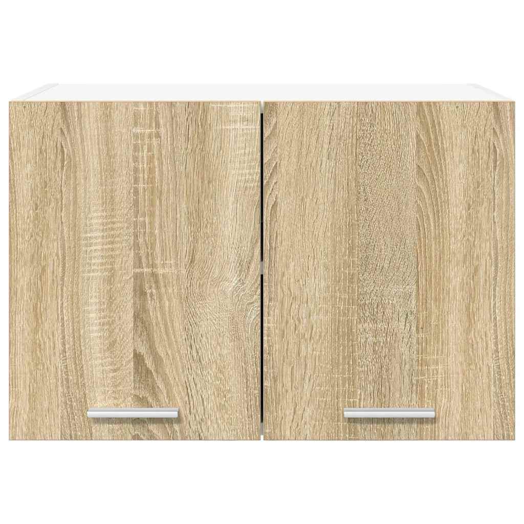 Hangkast 2 pcs Sonoma Eik en Wit 60 x 31 x 40 cm Bewerkt hout is nu te koop bij PeponiXL, paradijselijk wonen!
