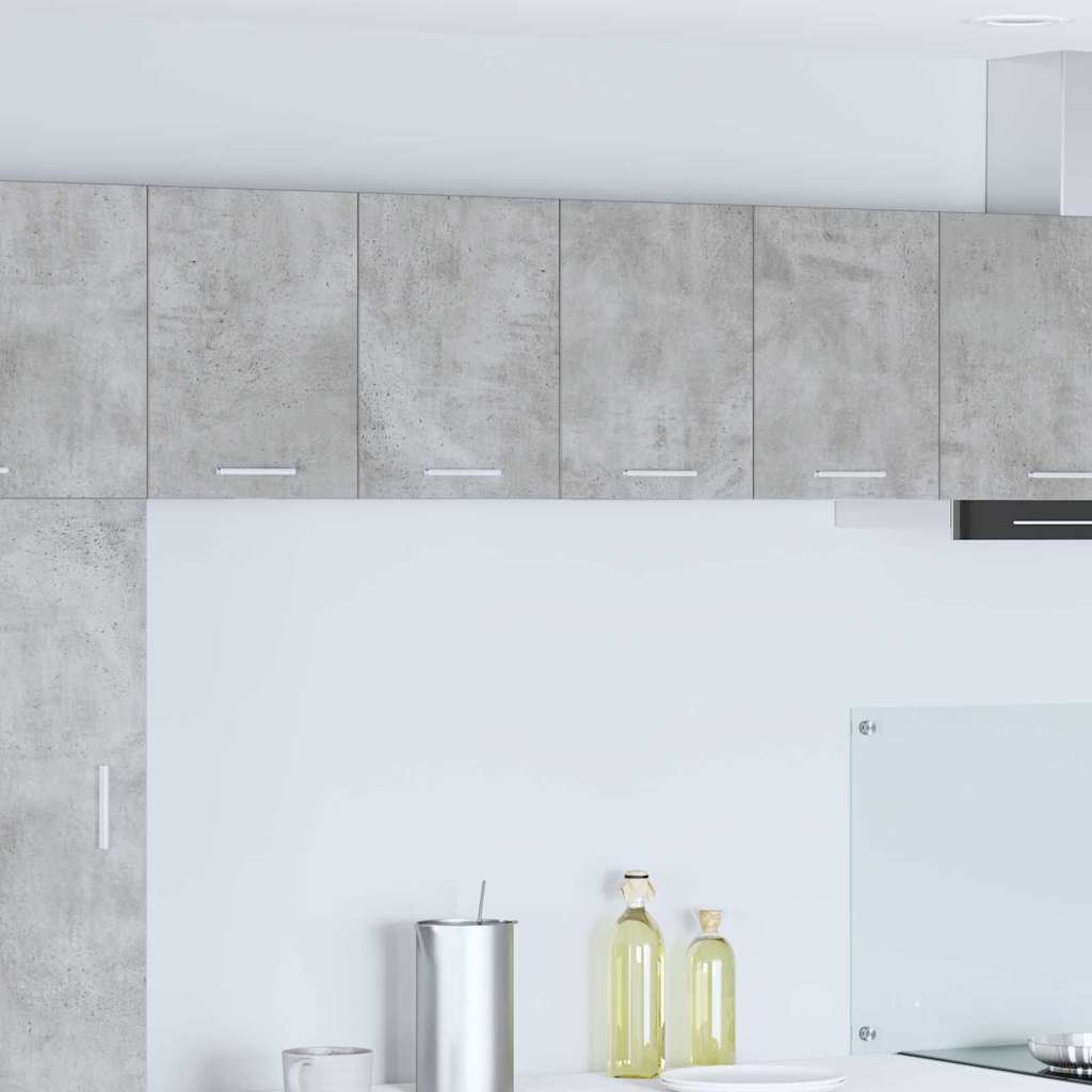 Hangkast 2 pcs Beton Grijs en Wit 60 x 31 x 40 cm Bewerkt hout is nu te koop bij PeponiXL, paradijselijk wonen!