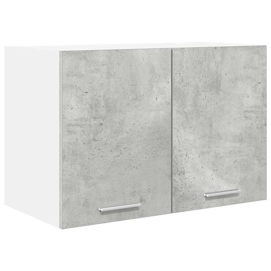 Hangkast 2 pcs Beton Grijs en Wit 60 x 31 x 40 cm Bewerkt hout is nu te koop bij PeponiXL, paradijselijk wonen!