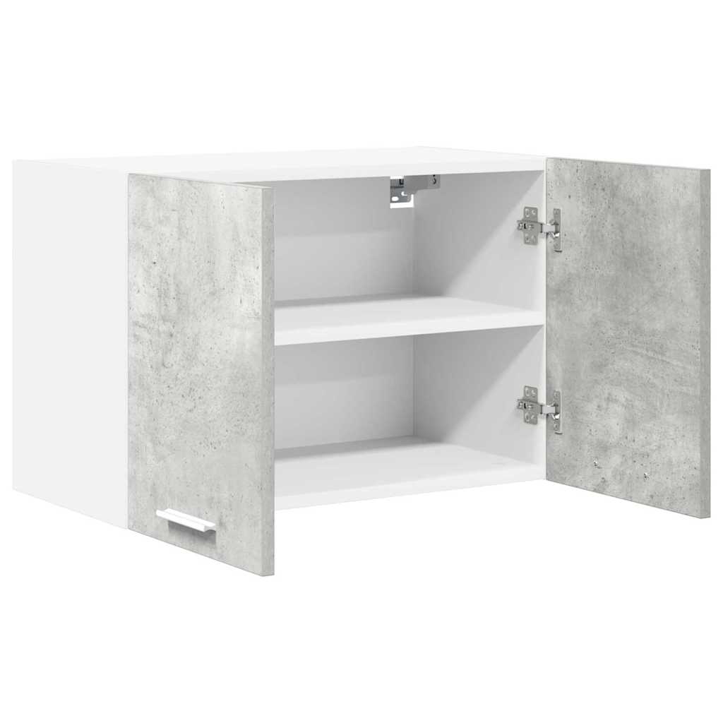 Hangkast 2 pcs Beton Grijs en Wit 60 x 31 x 40 cm Bewerkt hout is nu te koop bij PeponiXL, paradijselijk wonen!