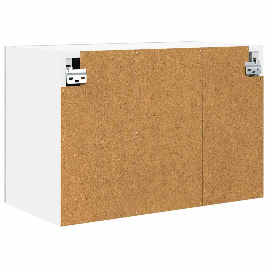 Hangkast 2 pcs Beton Grijs en Wit 60 x 31 x 40 cm Bewerkt hout is nu te koop bij PeponiXL, paradijselijk wonen!