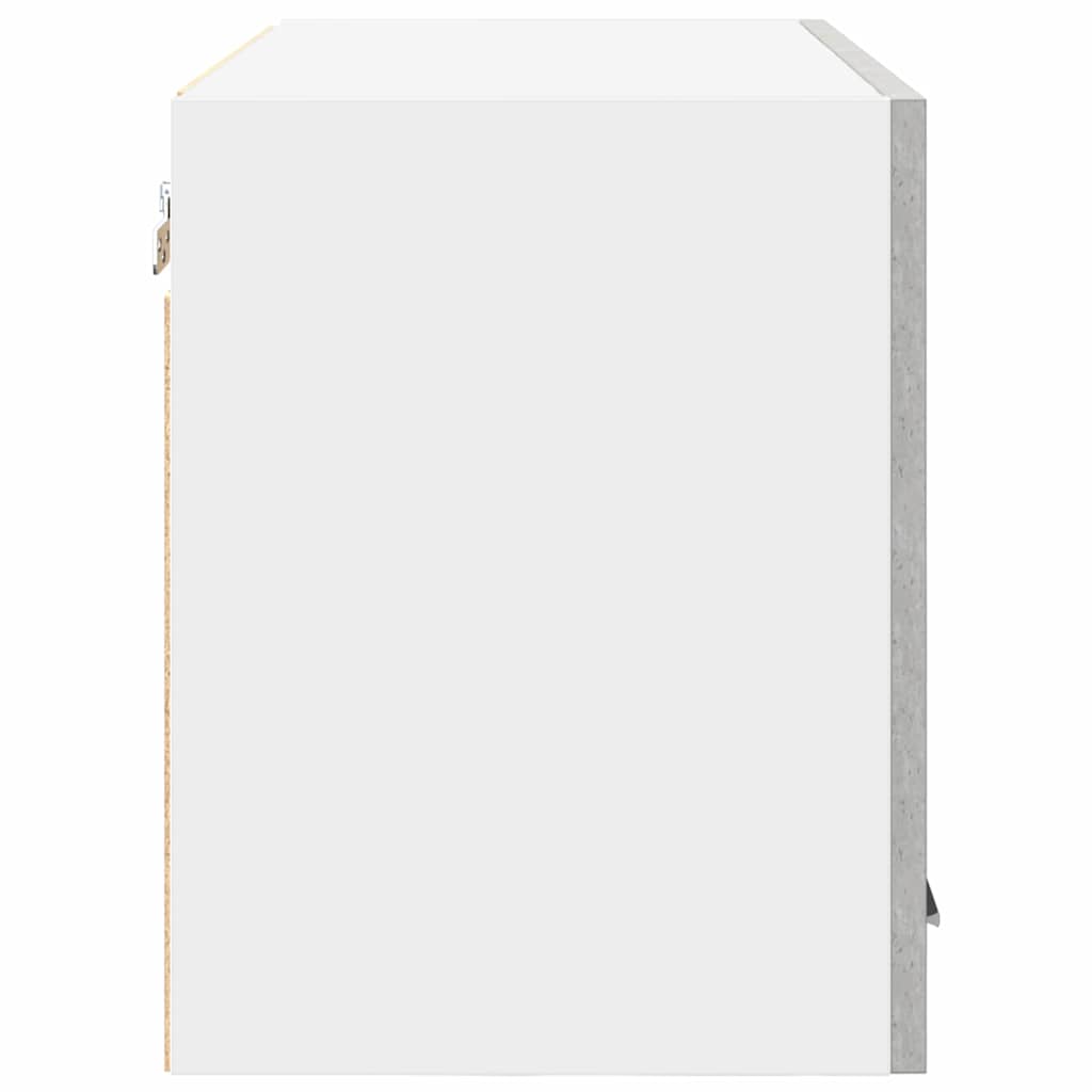 Hangkast 2 pcs Beton Grijs en Wit 60 x 31 x 40 cm Bewerkt hout is nu te koop bij PeponiXL, paradijselijk wonen!