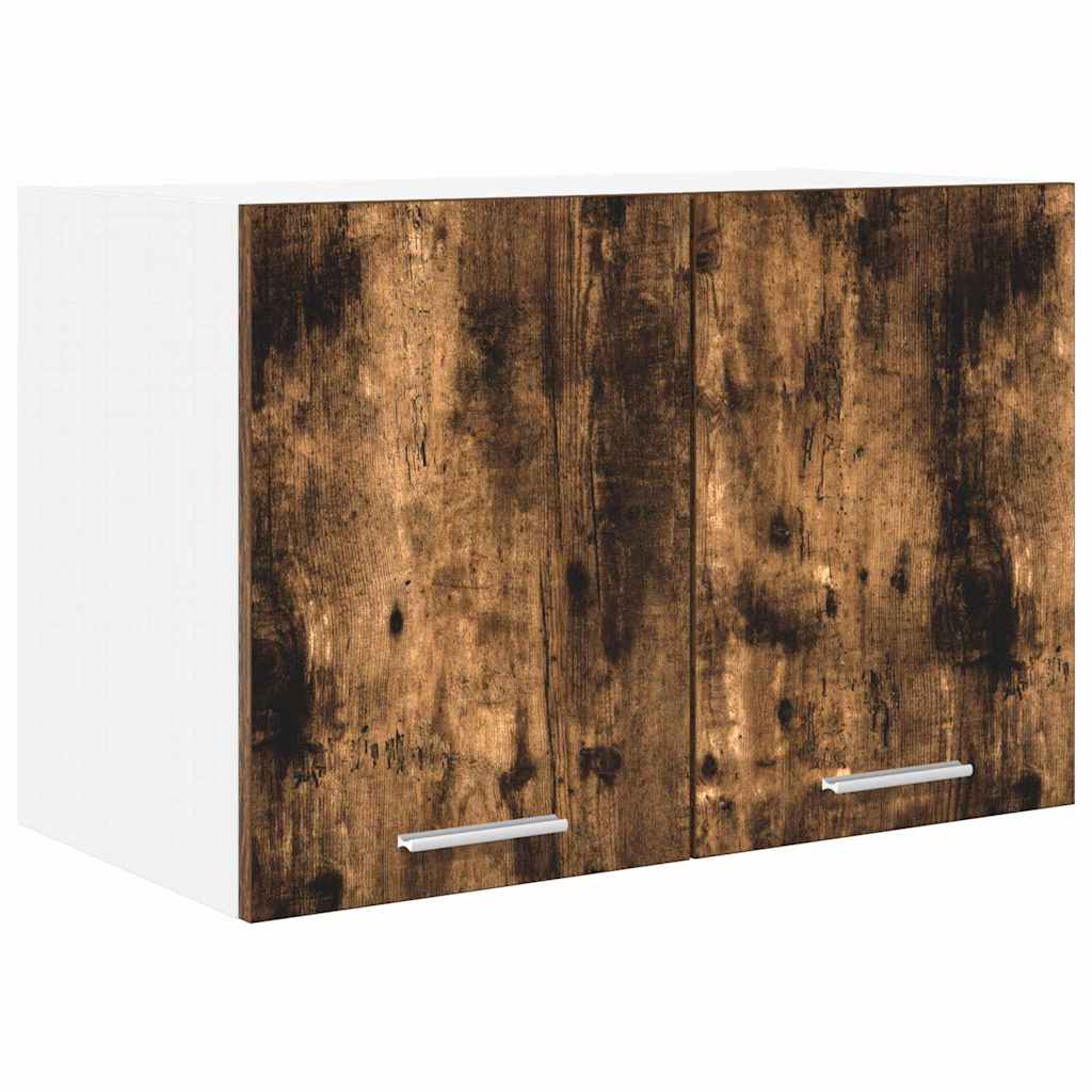 Hangkast Gerookte Eik en Wit 60 x 31 x 40 cm Bewerkt hout is nu te koop bij PeponiXL, paradijselijk wonen!