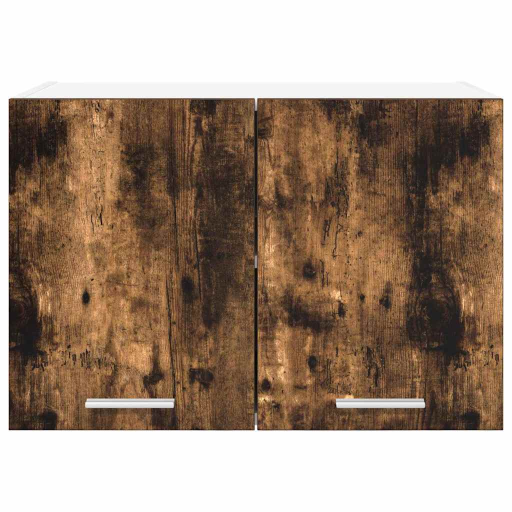 Hangkast Gerookte Eik en Wit 60 x 31 x 40 cm Bewerkt hout is nu te koop bij PeponiXL, paradijselijk wonen!