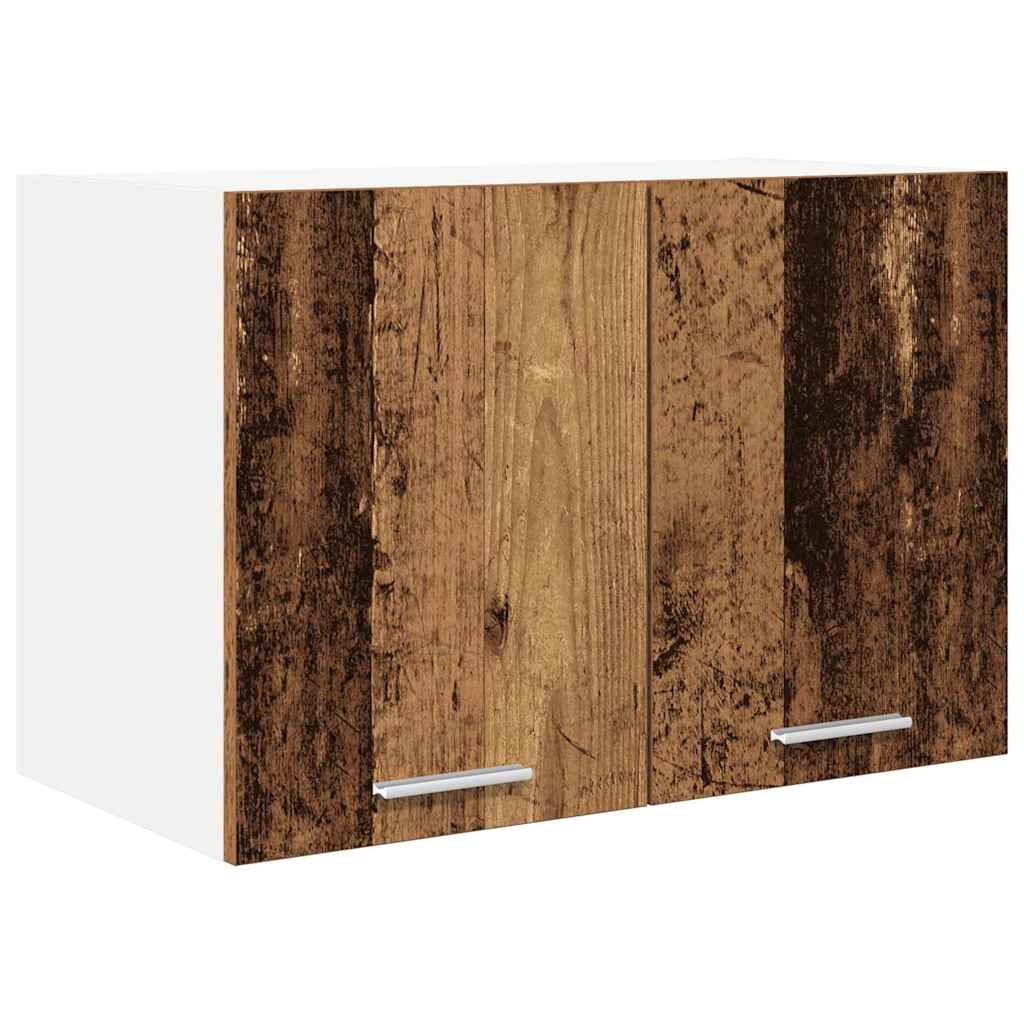 Hangkast 2 pcs Oude Hout en Wit 60 x 31 x 40 cm Bewerkt hout is nu te koop bij PeponiXL, paradijselijk wonen!