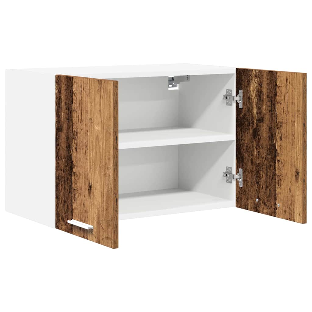 Hangkast 2 pcs Oude Hout en Wit 60 x 31 x 40 cm Bewerkt hout is nu te koop bij PeponiXL, paradijselijk wonen!