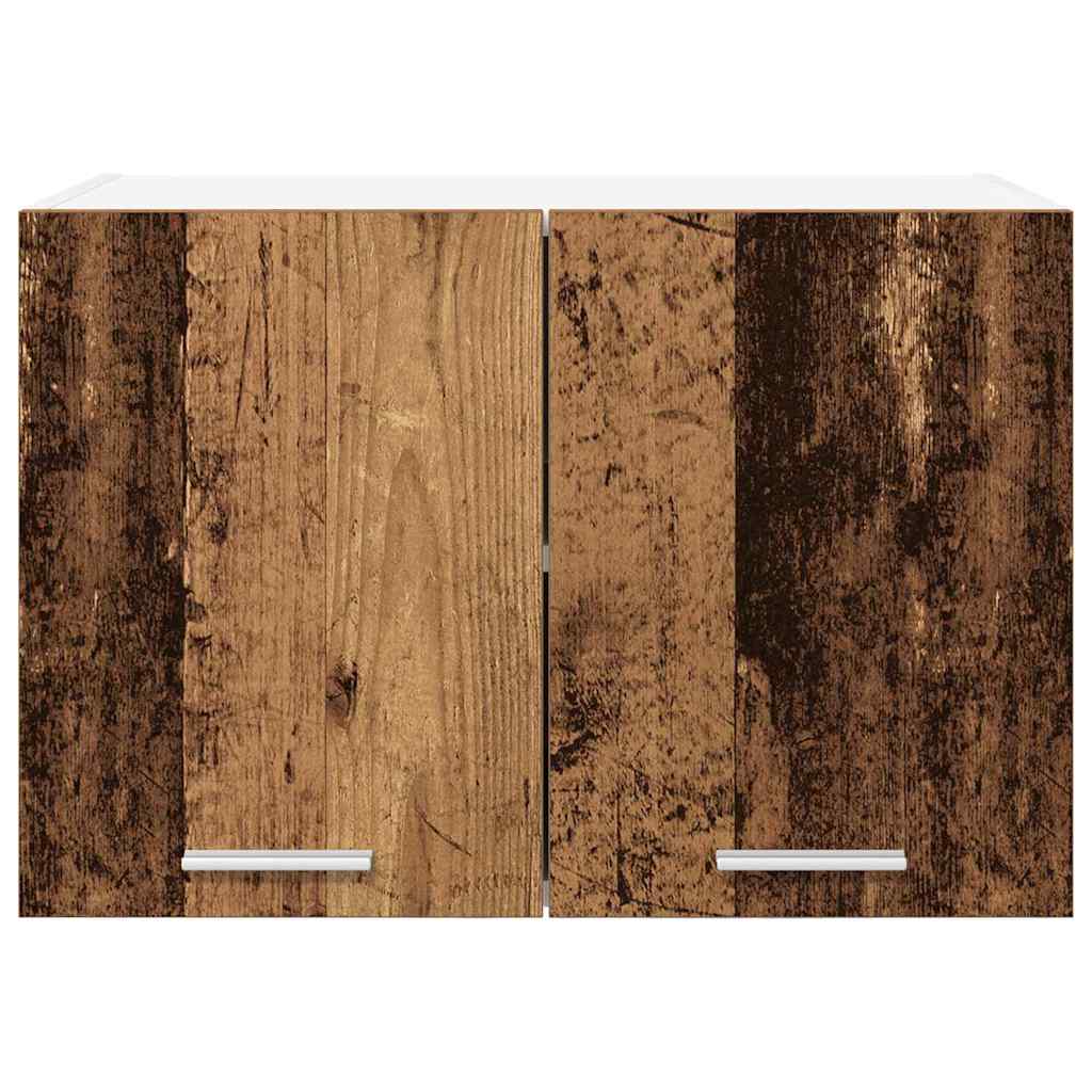 Hangkast 2 pcs Oude Hout en Wit 60 x 31 x 40 cm Bewerkt hout is nu te koop bij PeponiXL, paradijselijk wonen!