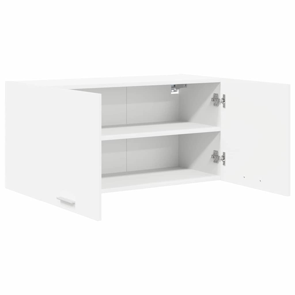 Hangkast met opslag Wit 80 x 31 x 40 cm Bewerkt hout is nu te koop bij PeponiXL, paradijselijk wonen!