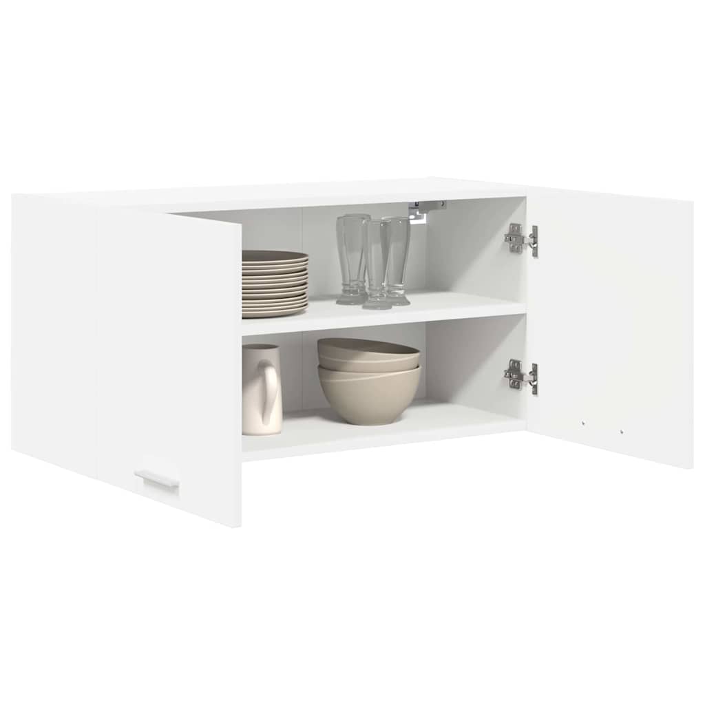 Hangkast met opslag Wit 80 x 31 x 40 cm Bewerkt hout is nu te koop bij PeponiXL, paradijselijk wonen!
