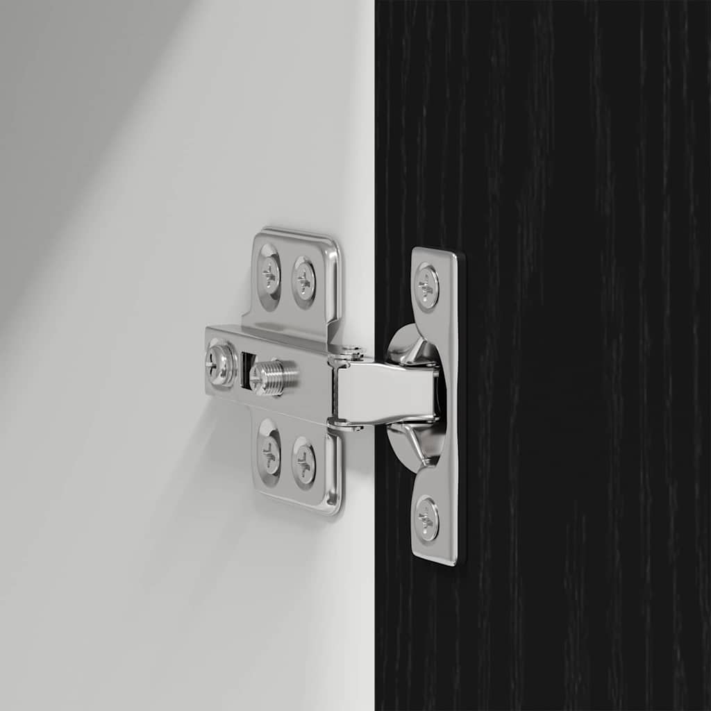 Hangkast met opslag Zwart Eiken 80 x 31 x 40 cm Bewerkt hout is nu te koop bij PeponiXL, paradijselijk wonen!