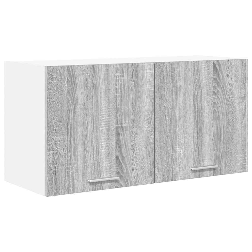 Hangkast met opslag Grijs Sonoma 80 x 31 x 40 cm Bewerkt hout is nu te koop bij PeponiXL, paradijselijk wonen!
