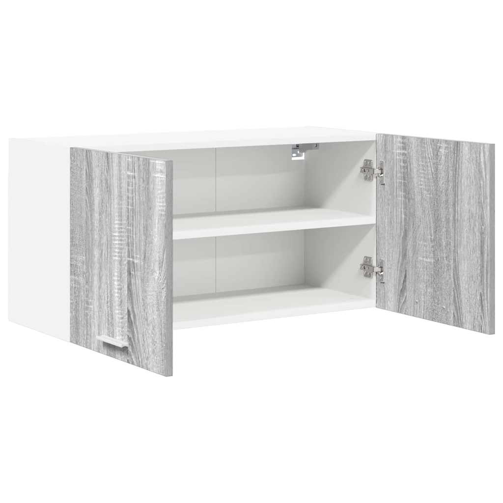 Hangkast met opslag Grijs Sonoma 80 x 31 x 40 cm Bewerkt hout is nu te koop bij PeponiXL, paradijselijk wonen!