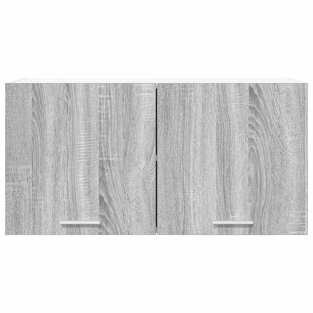 Hangkast met opslag Grijs Sonoma 80 x 31 x 40 cm Bewerkt hout is nu te koop bij PeponiXL, paradijselijk wonen!