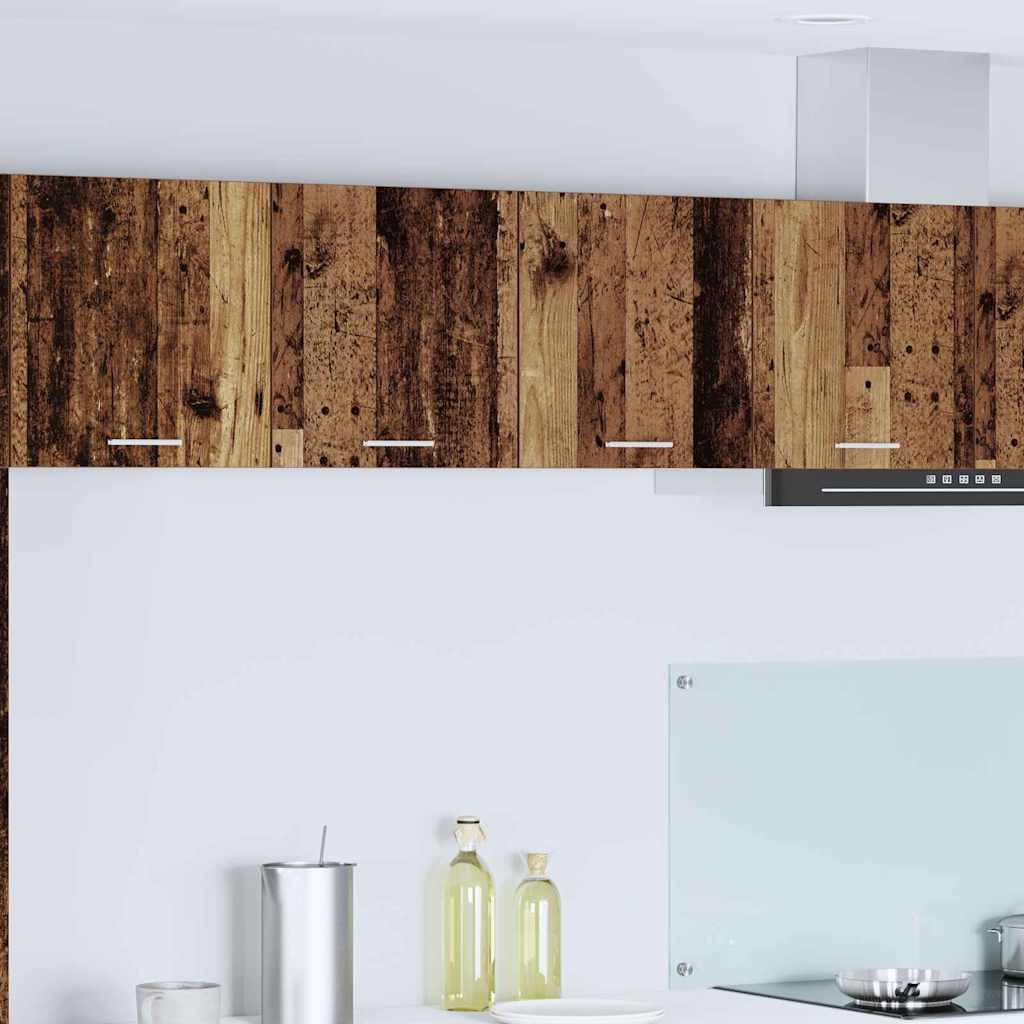 Hangkast met opslag Oudhout 80 x 31 x 40 cm Bewerkt hout is nu te koop bij PeponiXL, paradijselijk wonen!