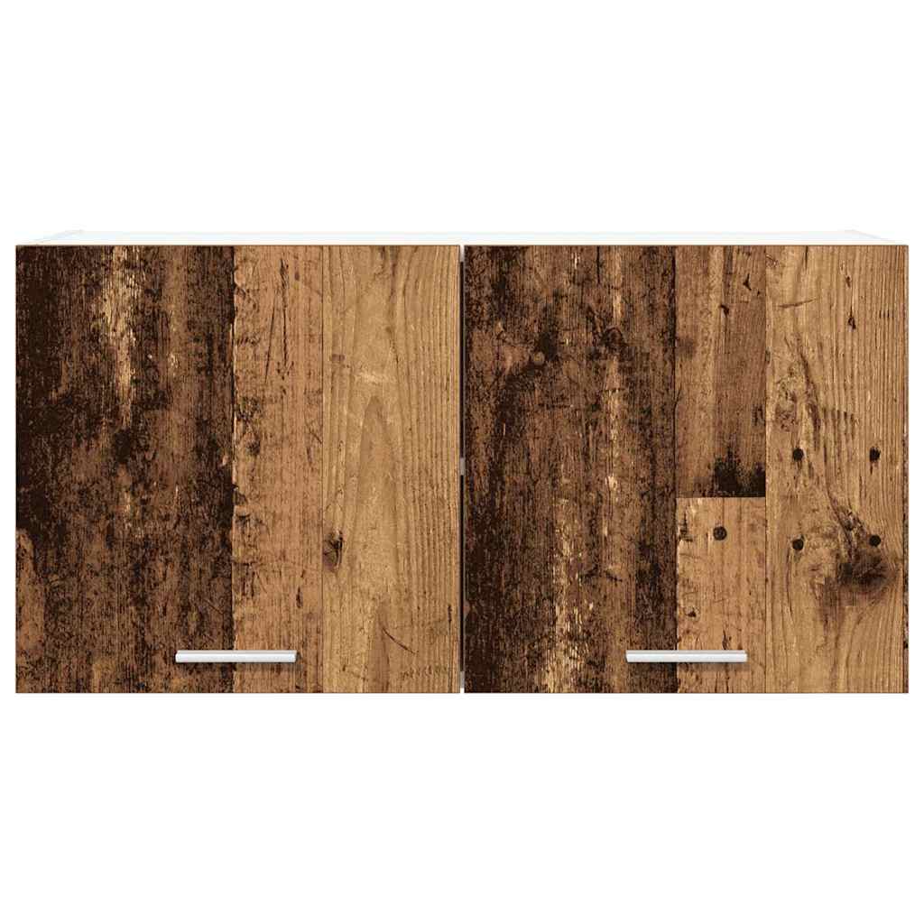 Hangkast met opslag Oudhout 80 x 31 x 40 cm Bewerkt hout is nu te koop bij PeponiXL, paradijselijk wonen!