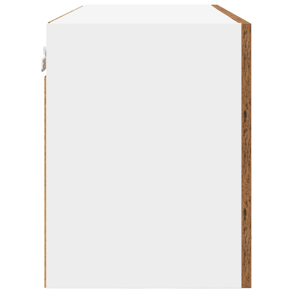 Hangkast met opslag Oudhout 80 x 31 x 40 cm Bewerkt hout is nu te koop bij PeponiXL, paradijselijk wonen!