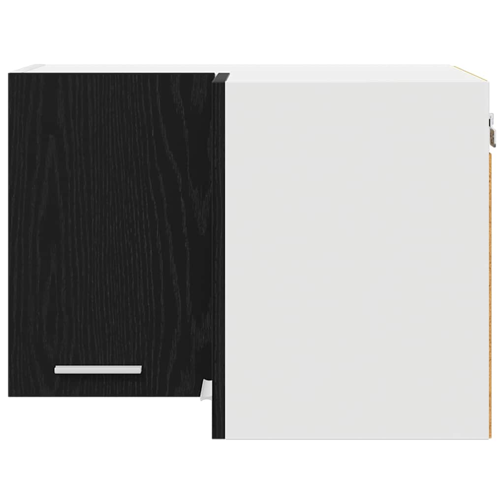 Hangkast Zwarte Eik en Wit 57 x 57 x 40 cm Bewerkt hout is nu te koop bij PeponiXL, paradijselijk wonen!