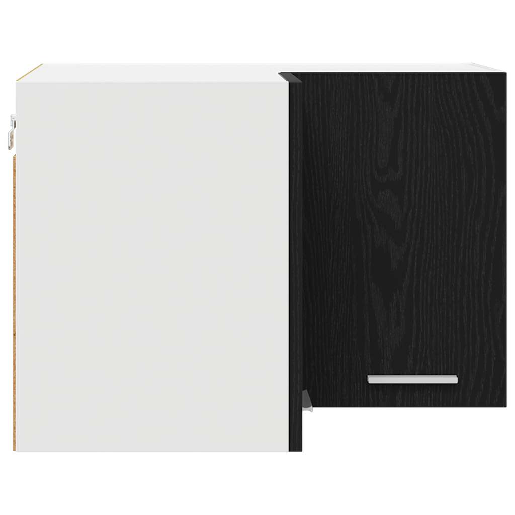 Hangkast Zwarte Eik en Wit 57 x 57 x 40 cm Bewerkt hout is nu te koop bij PeponiXL, paradijselijk wonen!