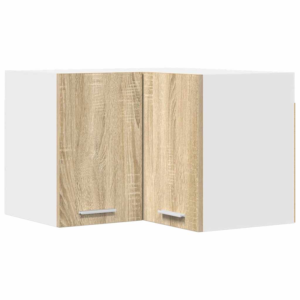 Hangkast Sonoma Eik en Wit 57 x 57 x 40 cm Bewerkt hout is nu te koop bij PeponiXL, paradijselijk wonen!