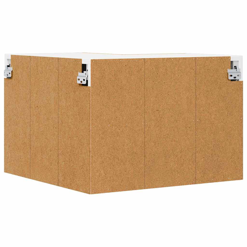 Hangkast Sonoma Eik en Wit 57 x 57 x 40 cm Bewerkt hout is nu te koop bij PeponiXL, paradijselijk wonen!