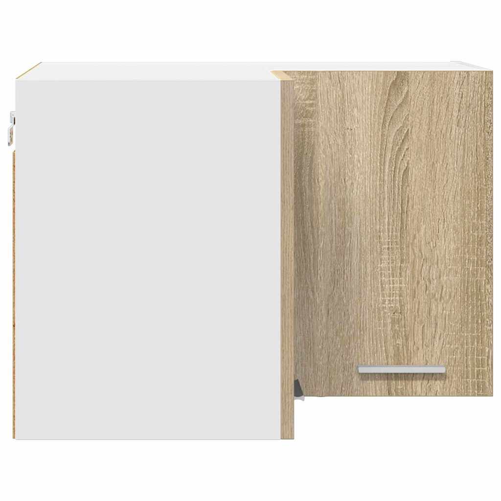 Hangkast Sonoma Eik en Wit 57 x 57 x 40 cm Bewerkt hout is nu te koop bij PeponiXL, paradijselijk wonen!