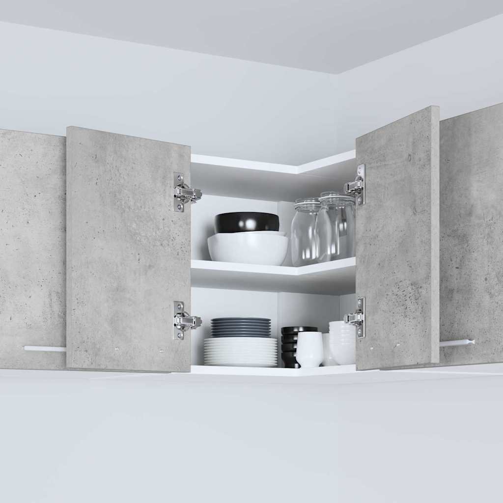 Hangkast Beton Grijs en Wit 57 x 57 x 40 cm Bewerkt hout is nu te koop bij PeponiXL, paradijselijk wonen!