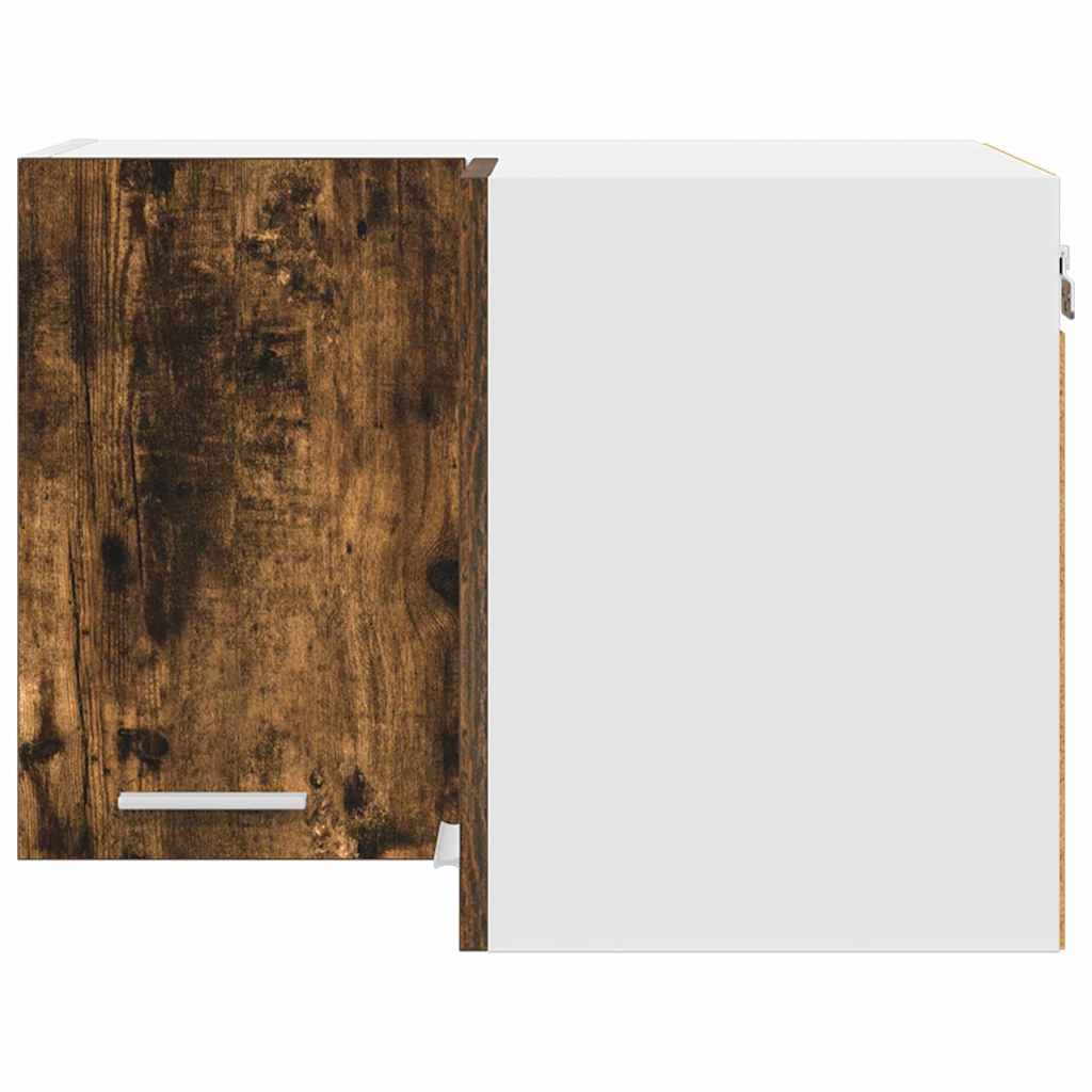 Hangkast Gerookte Eik en Wit 57 x 57 x 40 cm Bewerkt hout is nu te koop bij PeponiXL, paradijselijk wonen!