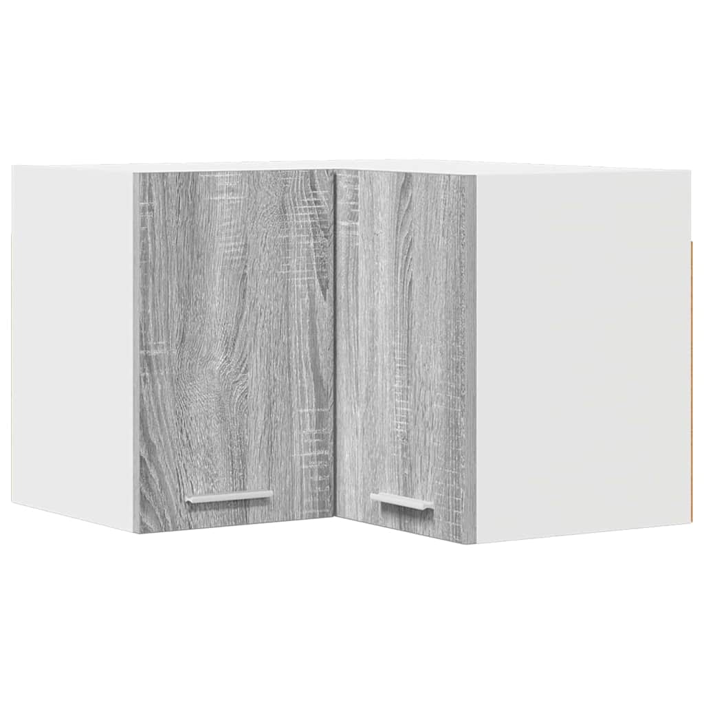 Hangkast Grijs Sonoma en Wit 57 x 57 x 40 cm Bewerkt hout is nu te koop bij PeponiXL, paradijselijk wonen!