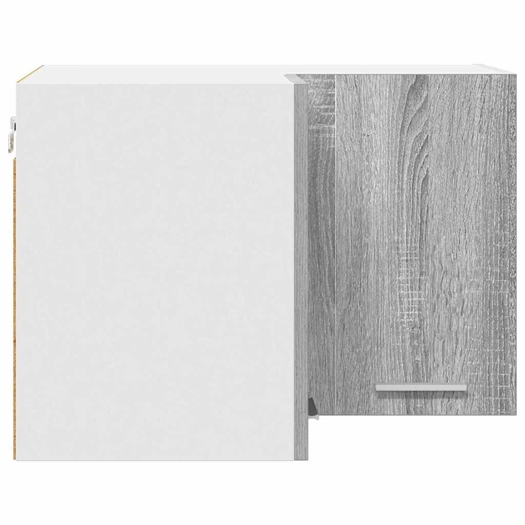 Hangkast Grijs Sonoma en Wit 57 x 57 x 40 cm Bewerkt hout is nu te koop bij PeponiXL, paradijselijk wonen!