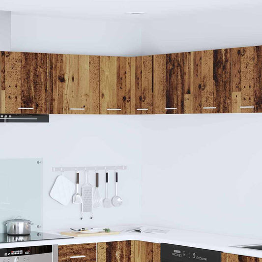 Hangkast Riga Oude Hout en Wit 57 x 57 x 40 cm Bewerkt hout is nu te koop bij PeponiXL, paradijselijk wonen!