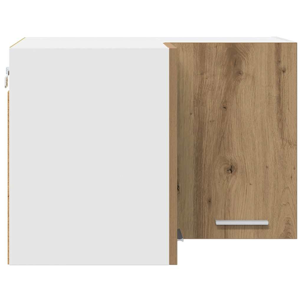Hangkast Ambachtelijke Eik en Wit 57 x 57 x 40 cm Bewerkt hout is nu te koop bij PeponiXL, paradijselijk wonen!