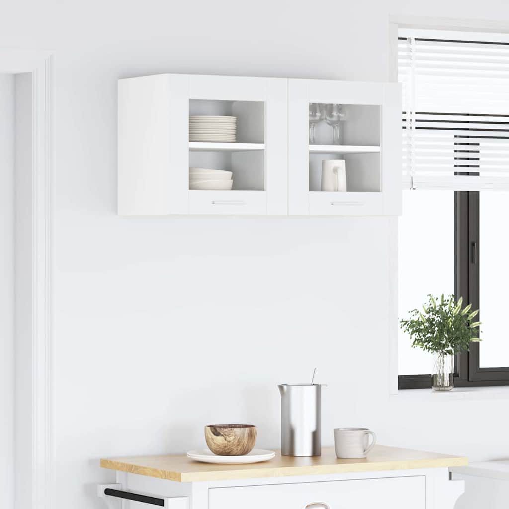 Hangkast met opslag 2 pcs Wit 40 x 31 x 40 cm Bewerkt hout is nu te koop bij PeponiXL, paradijselijk wonen!