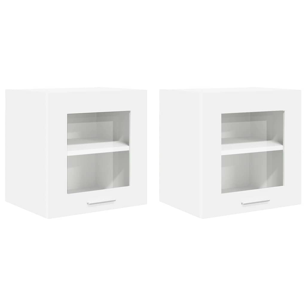 Hangkast met opslag 2 pcs Wit 40 x 31 x 40 cm Bewerkt hout is nu te koop bij PeponiXL, paradijselijk wonen!