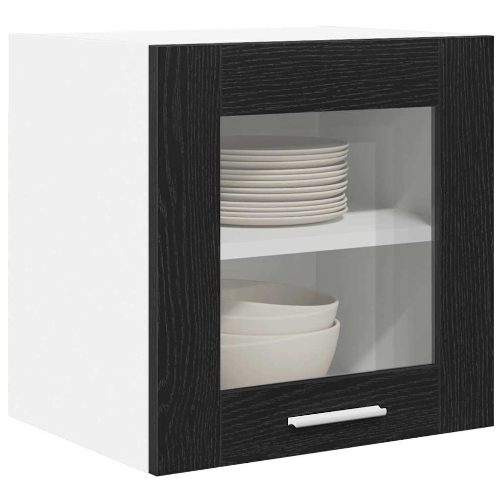 Hangkast met opslag Zwart Eiken 40 x 31 x 40 cm Bewerkt hout is nu te koop bij PeponiXL, paradijselijk wonen!