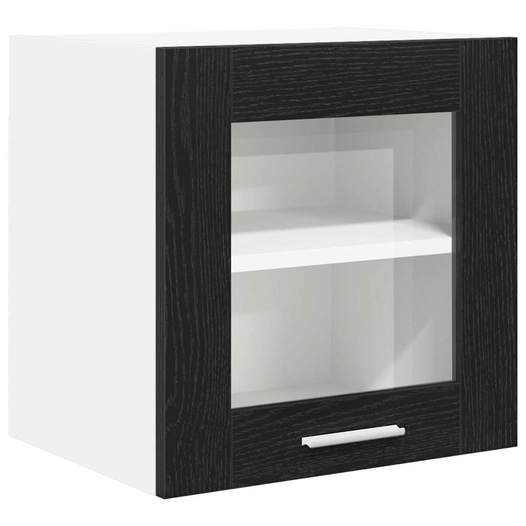 Hangkast 2 pcs Zwart Eiken 40 x 31 x 40 cm Bewerkt hout is nu te koop bij PeponiXL, paradijselijk wonen!