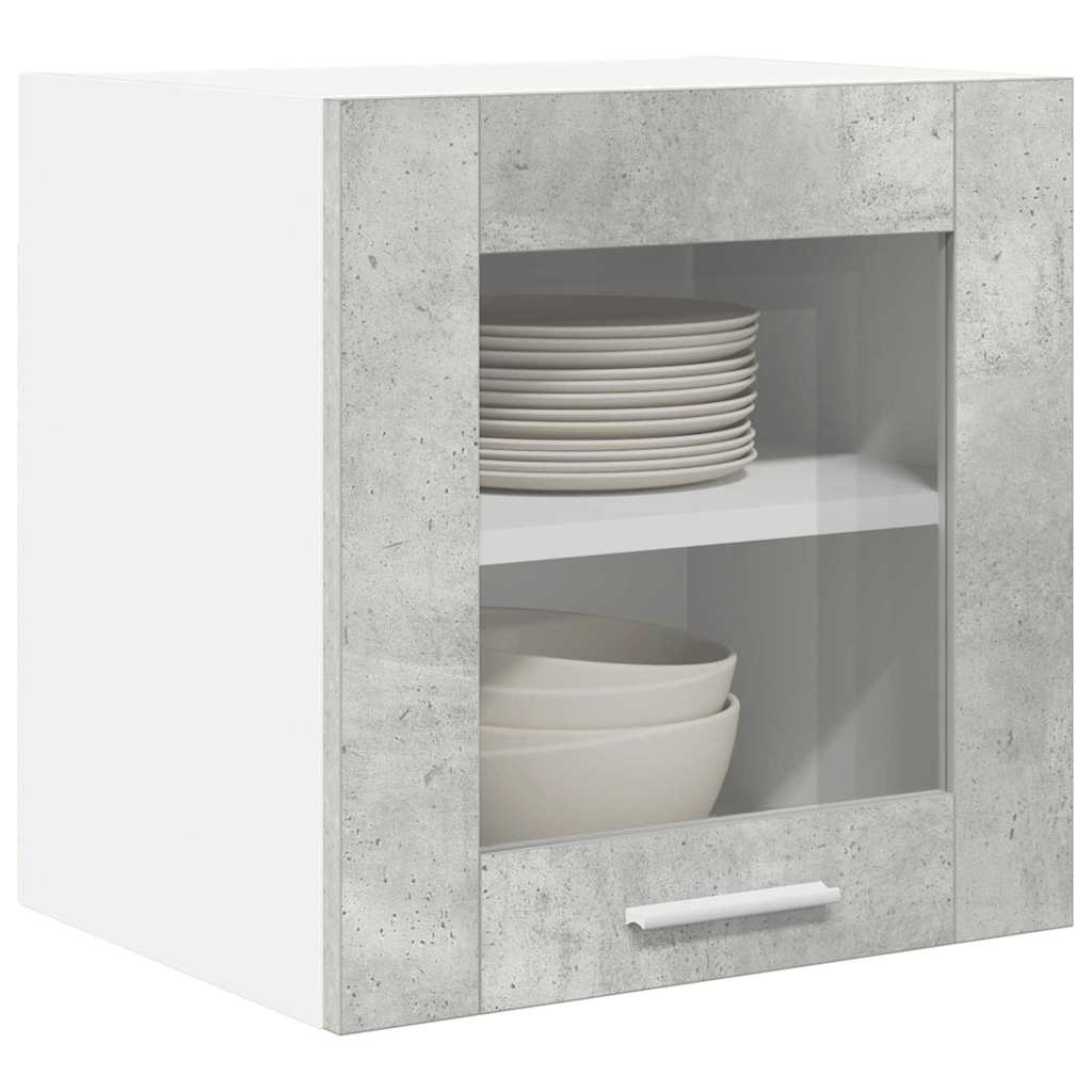 Hangkast Riga 2 pcs Beton Grijs 40 x 31 x 40 cm Bewerkt hout is nu te koop bij PeponiXL, paradijselijk wonen!