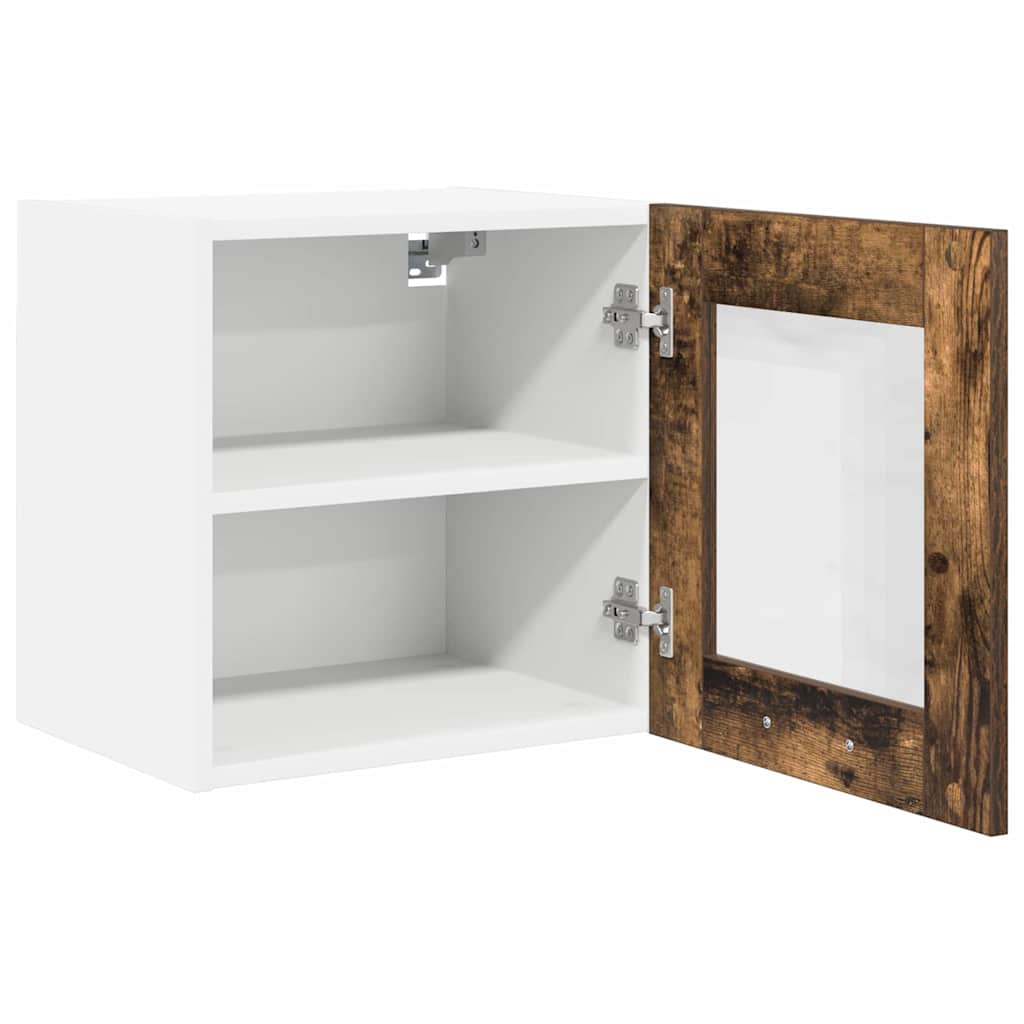 Hangkast met opslag Gerookt eiken 40 x 31 x 40 cm Bewerkt hout is nu te koop bij PeponiXL, paradijselijk wonen!