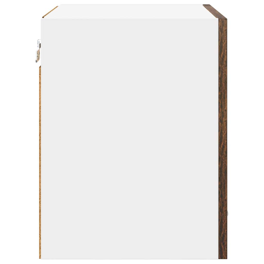 Hangkast 2 pcs Gerookt eiken 40 x 31 x 40 cm Bewerkt hout is nu te koop bij PeponiXL, paradijselijk wonen!