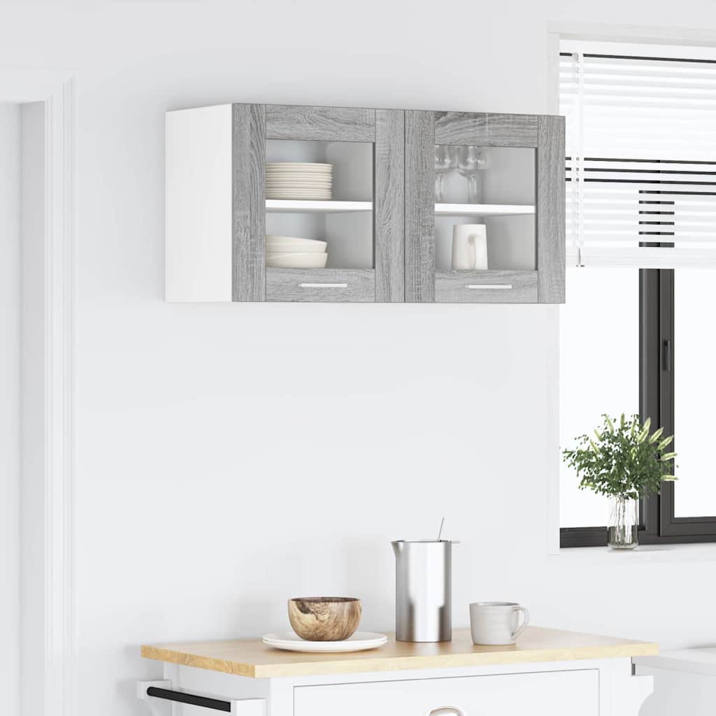 Hangkast met opslag Grijs Sonoma 40 x 31 x 40 cm Bewerkt hout is nu te koop bij PeponiXL, paradijselijk wonen!