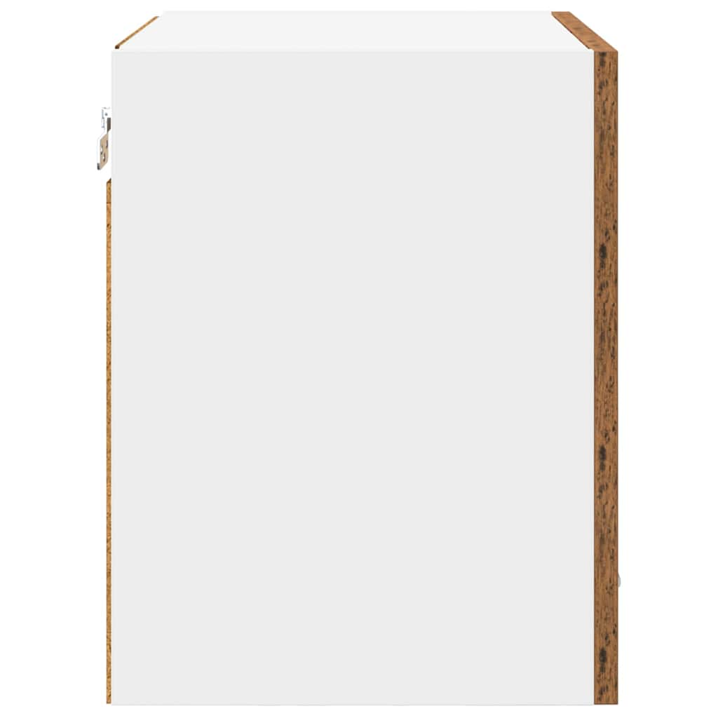 Hangkast met opslag Oudhout 40 x 31 x 40 cm Bewerkt hout is nu te koop bij PeponiXL, paradijselijk wonen!