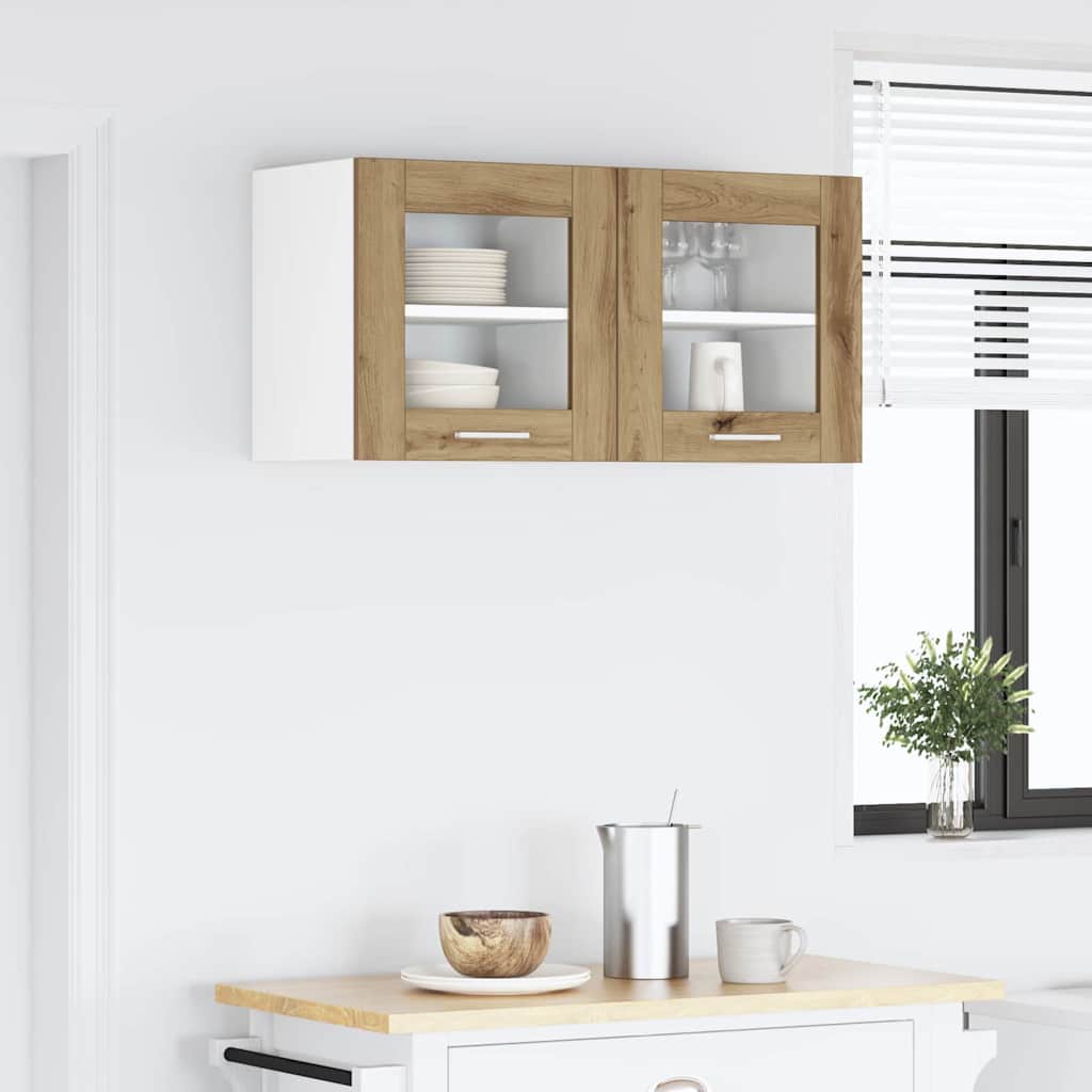 Hangkast Riga 2 pcs Artisan Eiken 40 x 31 x 40 cm Bewerkt hout is nu te koop bij PeponiXL, paradijselijk wonen!