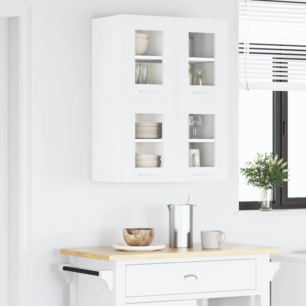 Hangkast met opslag 2 pcs Wit 60 x 31 x 40 cm Bewerkt hout is nu te koop bij PeponiXL, paradijselijk wonen!