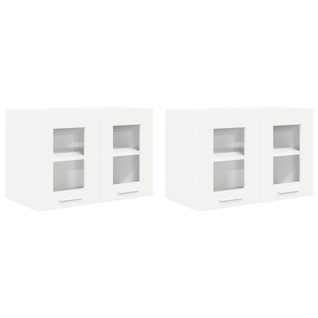 Hangkast met opslag 2 pcs Wit 60 x 31 x 40 cm Bewerkt hout is nu te koop bij PeponiXL, paradijselijk wonen!