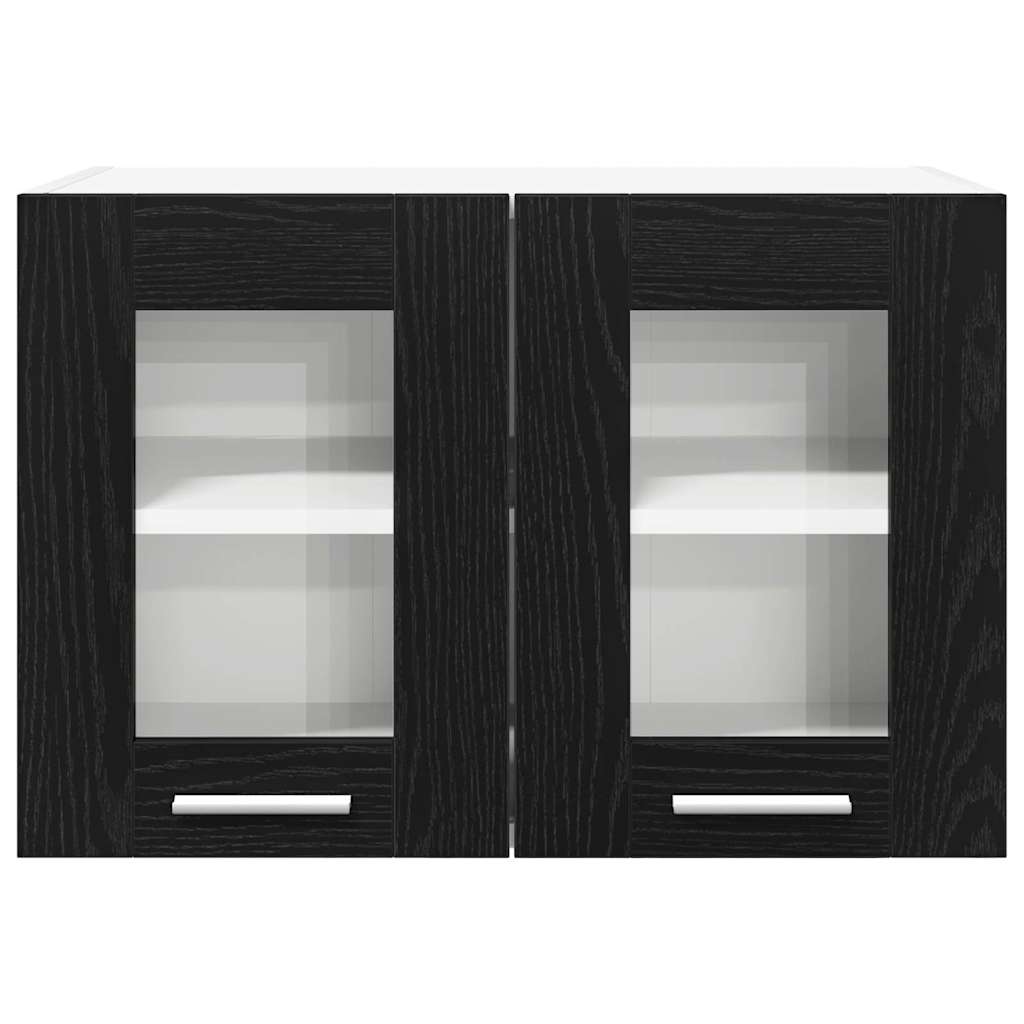 Hangkast 2 pcs Zwart Eiken 60 x 31 x 40 cm Bewerkt hout is nu te koop bij PeponiXL, paradijselijk wonen!