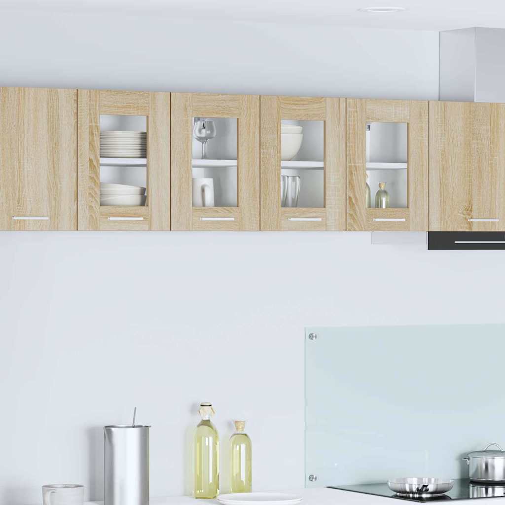 Hangkast 2 pcs Sonoma Eiken 60 x 31 x 40 cm Bewerkt hout is nu te koop bij PeponiXL, paradijselijk wonen!